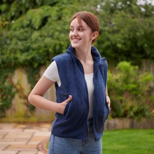 Teenager in weighted fleece