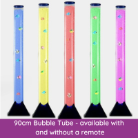 sET OF 5 90CM bUBBLE tUBES EACH DISPLAYING A DIFFERENT COLOUR